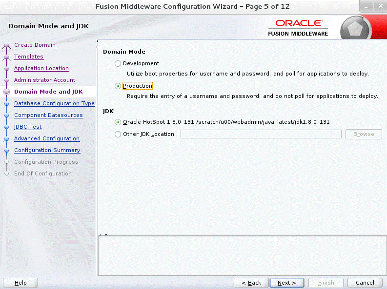 Domain Mode and JDK Step