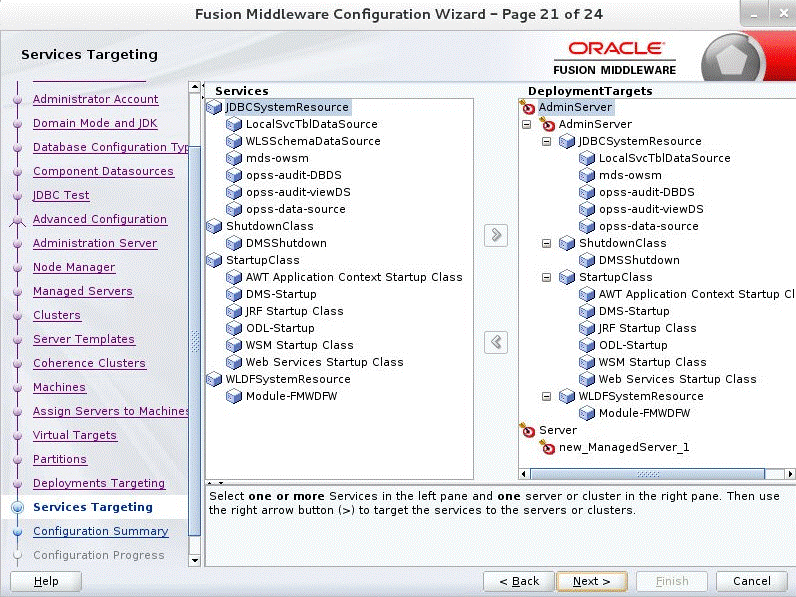 Services Targeting Step