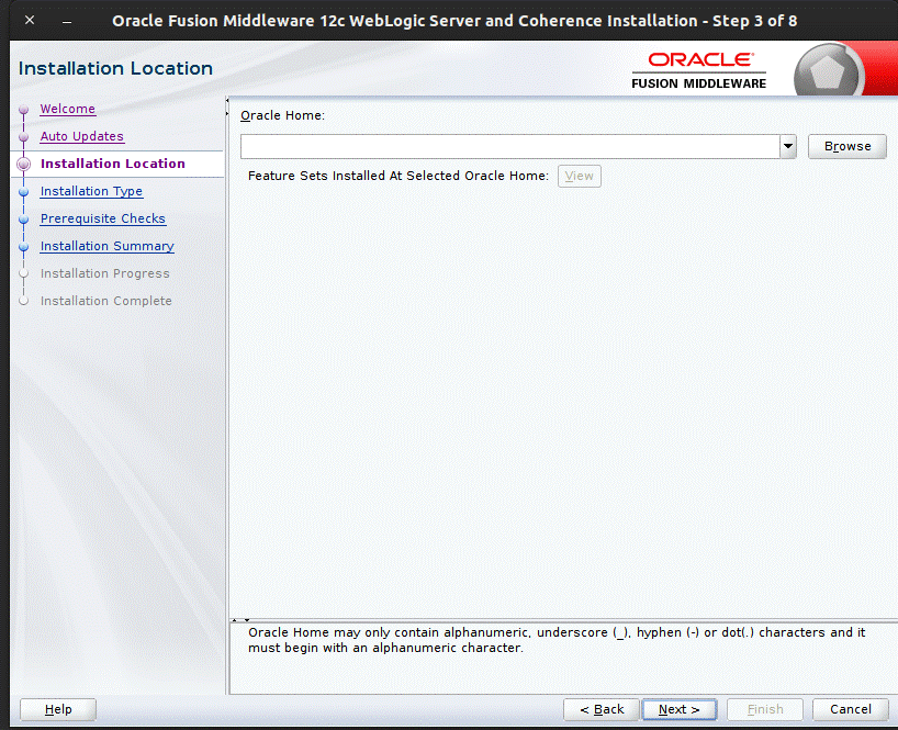 Installation Location Step