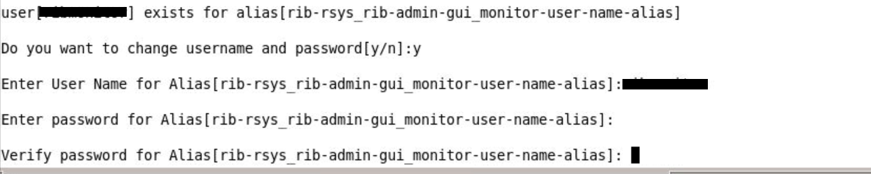Rib-admin-gui username alias and password for monitor role
