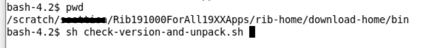 check-version-and-unpack.sh script