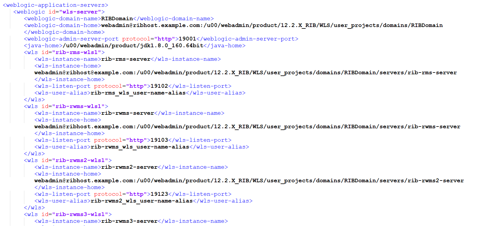 application server section