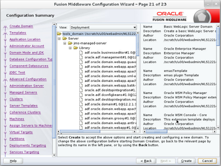 Configuraton Summary