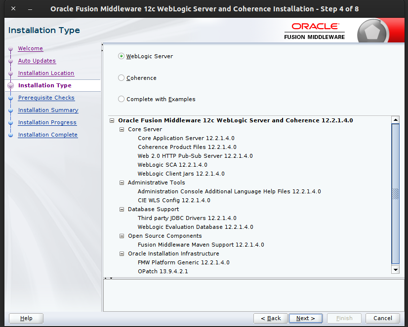 Installation Type window