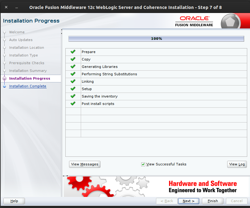 Installation Progress window