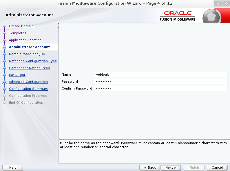 Administrator Account window