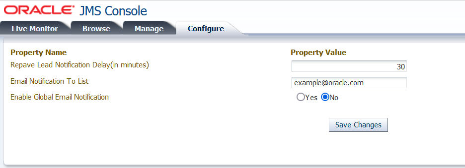 Enable Global Email Notification