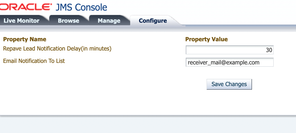 Configure Email Notification