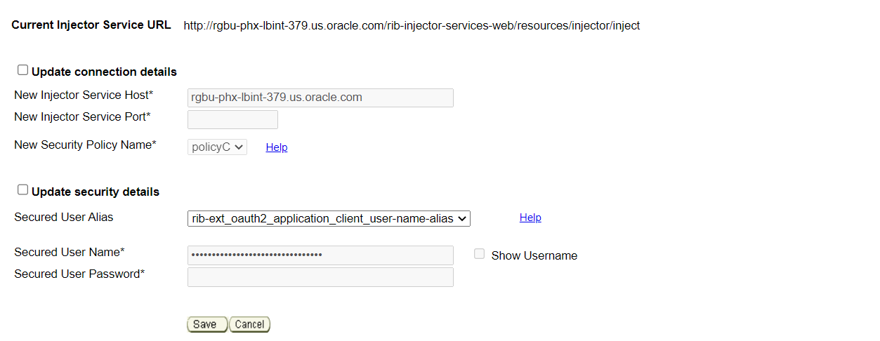 secured Username and Password