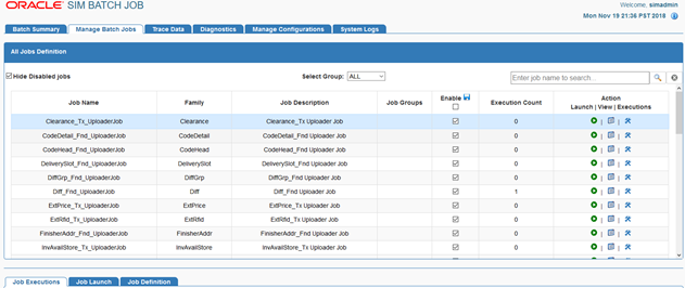 Manage Configurations tab