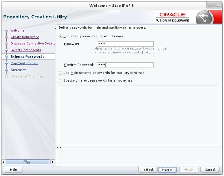 Specify the password