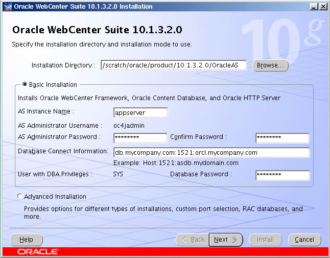 Welcome screen for the installer