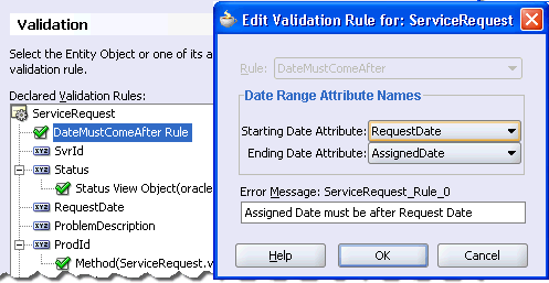 Image shows Edit Validation Rule for custom validation rule