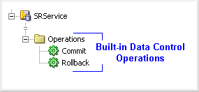 Transaction control operations in data control palette