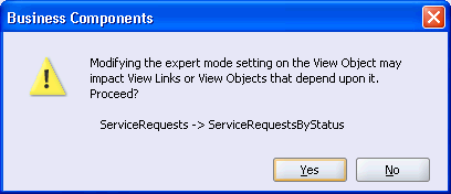 Image of dependent components dialog reminder