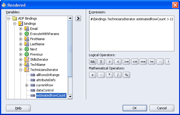 Image shows Rendered Attribute dialog