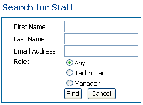 SRStafSearch searches for name, email, and role