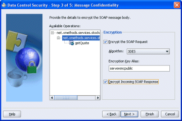 Image of page 3 of the Data Control Security wizard