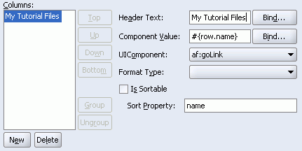 Table Properties - Column Details Tab