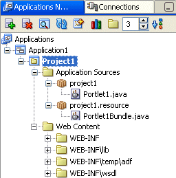 Shows contents of the Applications - Navigator.