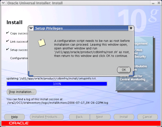 Set privilages screen