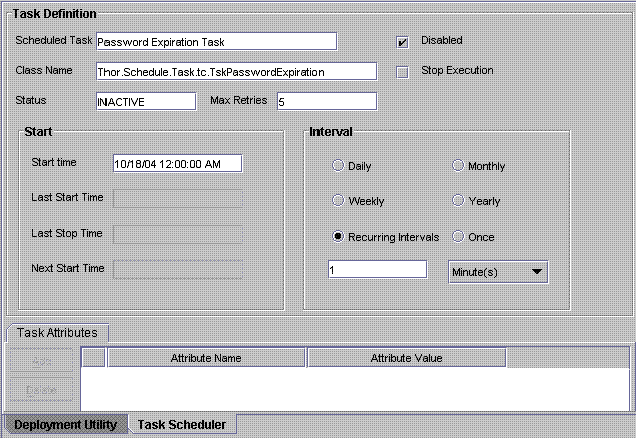 Task scheduler form