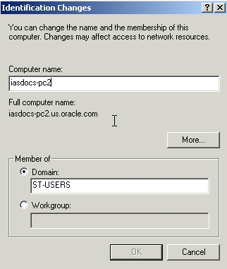 DNS Suffix and NetBIOS Computer Name Dialog