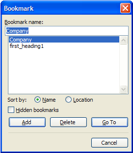 Bookmark Template Microsoft Word 2003