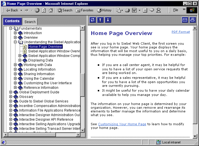 Document browser, Java implementation