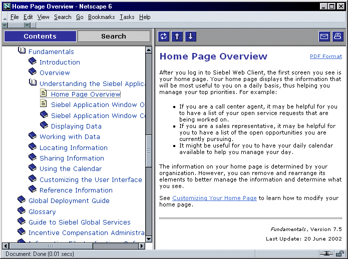 Document browser, JavaScript implementation