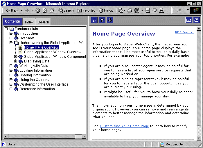 Document browser, Java implementation
