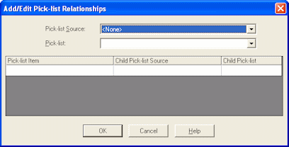 Add and Edit Pick-list Relationships