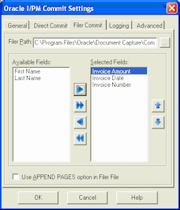 Commit Settings Filer Commit tab