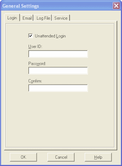 Login tab, Recognition Server General Settings