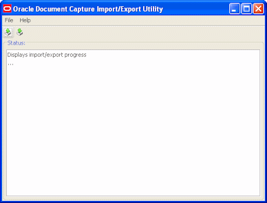 Displays Import/Export Utility screen