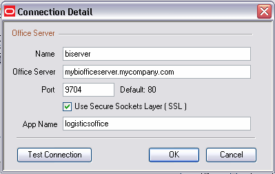 Connection Detail dialog