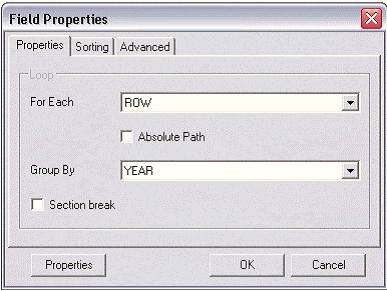 This image is an example of the Field Properties dialog.