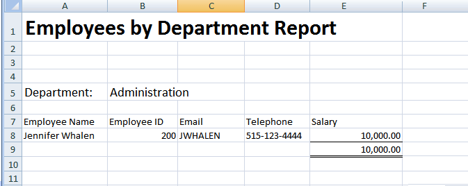 Sample Excel Template