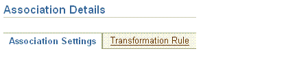 Select Transformation Rule subtab
