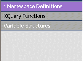 Namespace Definitions Pane