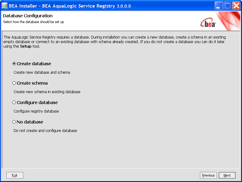 Database Creation Method
