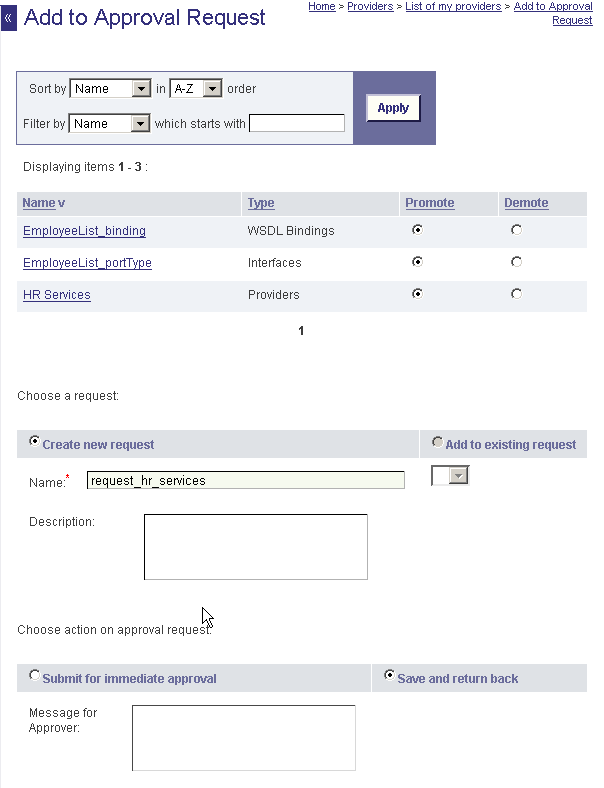 Add Items to Approval Request