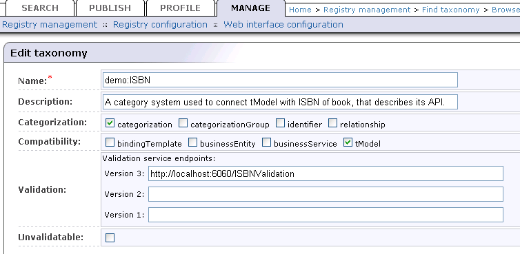 Validation for Checked Taxonomy