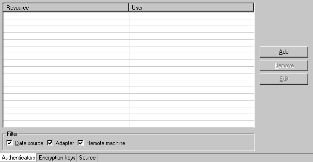 The user context menu and the user editor pane