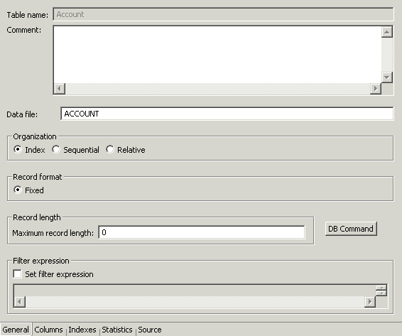 The adapter metadata General tab