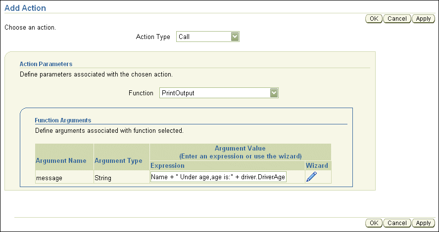 Rule Author Add Action Page