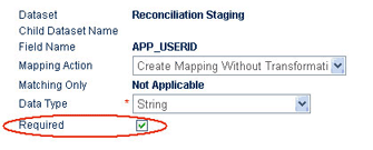 Required check box highlighted