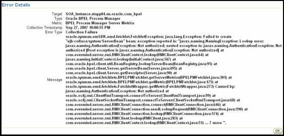 javax.naming.NamingException Error