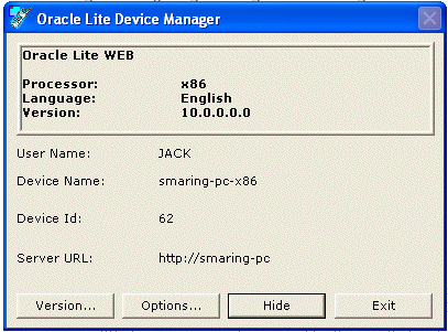 Oracle Lite Device Manager