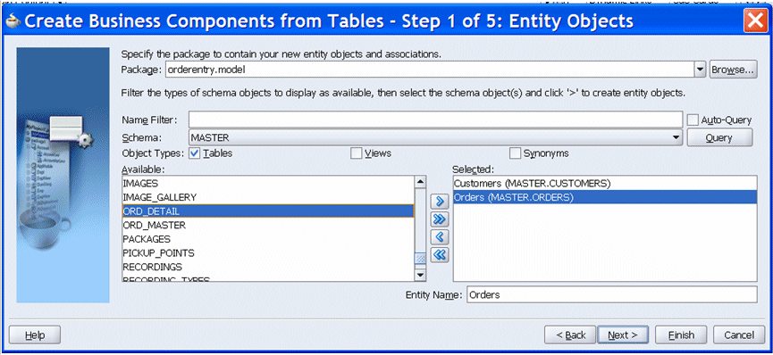 select tables